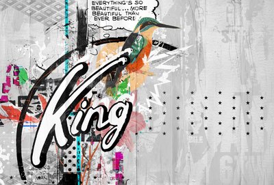 Kingbird, 2015 (koláž na plátně) od Teis Albers