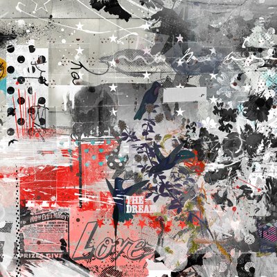 Love the dream, 2015 (kombinovaná média na plátně) od Teis Albers