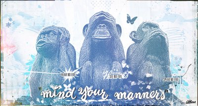 Mind your Manners, 2017 (koláž na plátně) od Teis Albers