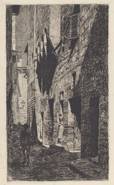 Dům Dante da Castiglione [Dům Dante da Castiglione] od Telemaco Signorini