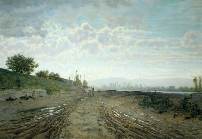 Ráno na Arnu, Telemaco Signorini (1835-1901). od Telemaco Signorini