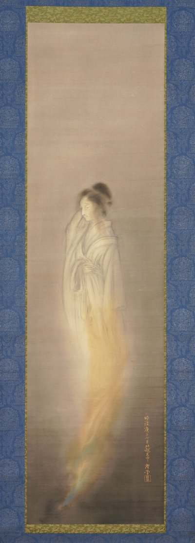Duch [vpravo z páru], červenec 1900 (tuš a světlá barva na hedvábí) od Terasaki Kogyo