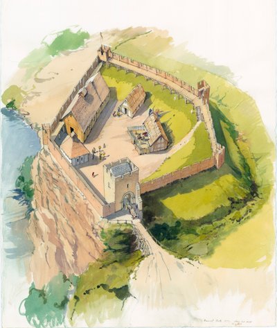 Hrad Barnard, Durham, c1100 od Terry Ball