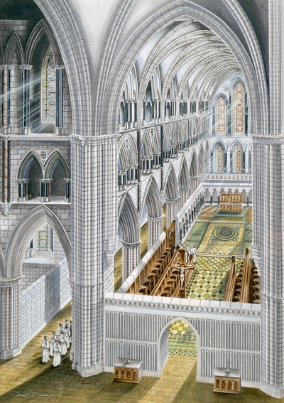 Opatství Rievaulx, počátek 13. století, c1990-2010 od Terry Ball