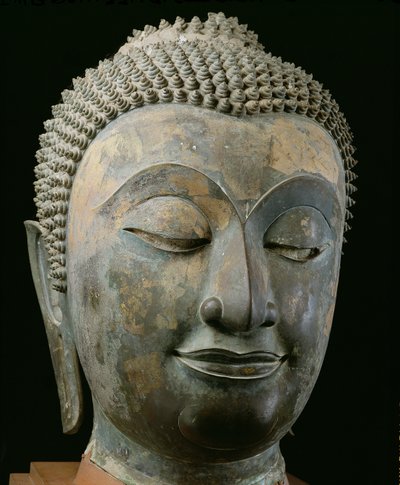 Hlava obřího Buddhy (bronz) od Thai