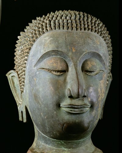 Hlava obřího Buddhy (bronz) od Thai