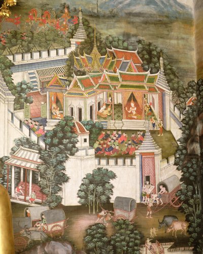 Opevněný palác (nástěnná malba) od Thai School