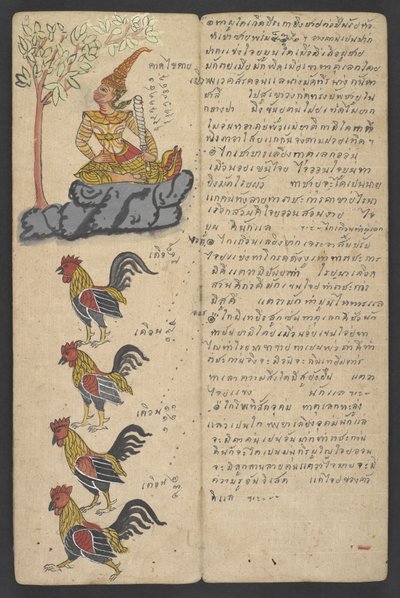 Nebo 16455 f.9r, Zvířata ze zvěrokruhu, z Phrommachatu (pergamen) od Thai School