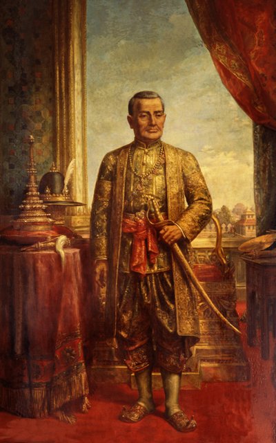 Portrét Buddhy Yodfa Chulalokeho od Thai School