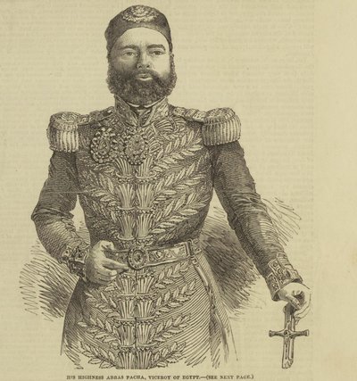 Jeho Výsost Abbás Pacha, místokrál Egypta ILN-1852-0327-0001 od The Illustrated London News