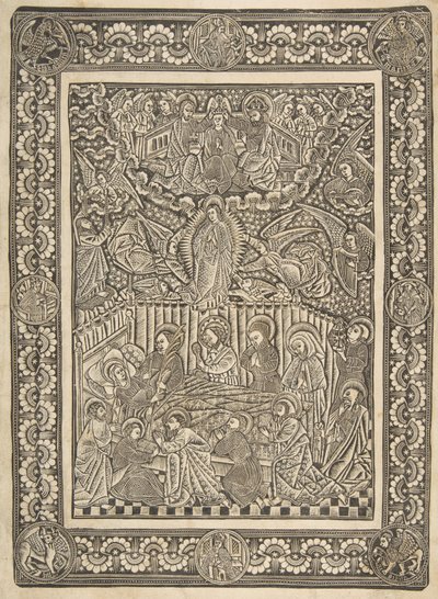 Smrt, Nanebevzetí a korunování Panny, ca. 1470-85. od The Master of the Mountainlike Clouds