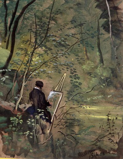 Hestercombe Woods, Somerset 1834 (akvarel a kvaš) od The Rev. John Eagles