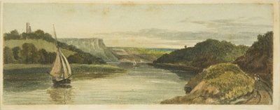 Avon pod mořskými hradbami, cca 1820 (tužka a akvarel na papíře) od The Rev. John Eagles