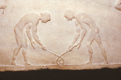 Řecké hry z mramorové relikvie, c490 před naším letopočtem od Themistocles