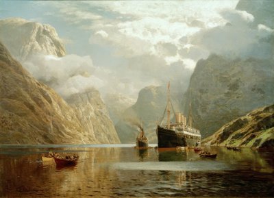 Auguste Victoria v Naeröfjordu od Karl Paul Themistocles von Eckenbrecher