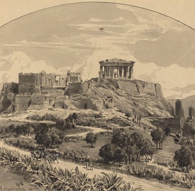 Akropole ze západu od Themistocles von Eckenbrecher