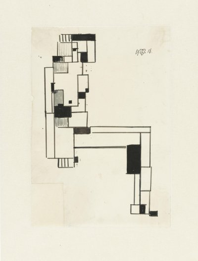 Sedící ženský akt s rukou na hlavě Sedící ženský akt od Theo van Doesburg (signed by artist)