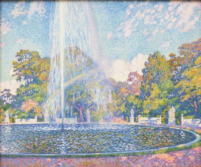 Fontána v parku paláce Sanssouci u Postupimi od Théo van Rysselberghe