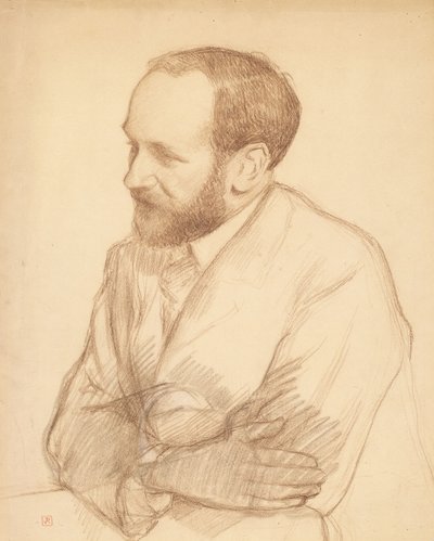 Portrét Henriho Gheona, asi 1903 (křída na papíře) od Theo van Rysselberghe