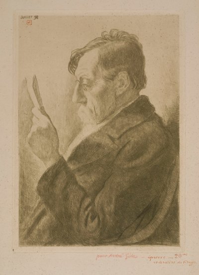 Portrét spisovatele Émila Verhaerena při četbě od Théo van Rysselberghe
