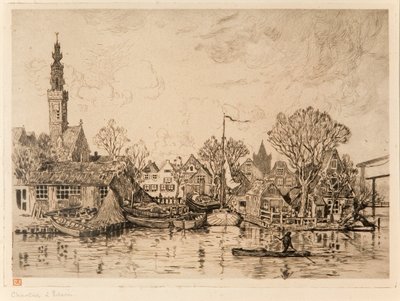 Loděnice v Edamu (Nizozemsko) od Théo van Rysselberghe