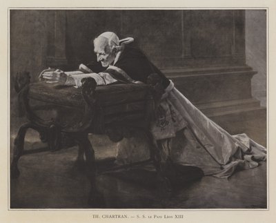 Papež Lev XIII (litho) od Theobald (after) Chartran