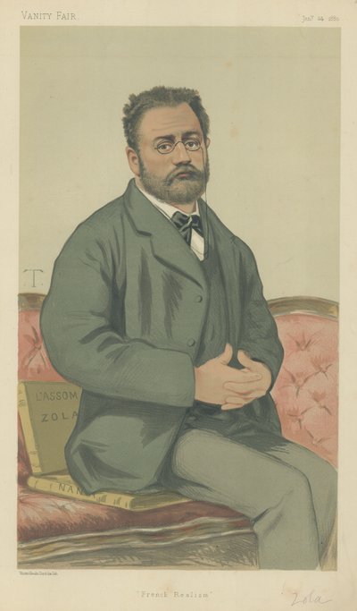 Emile Zola (barevná litografie) od Theobald Chartran