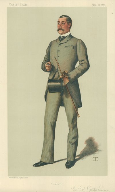 Podplukovník Ralph Vivian, Ralph, 21. dubna 1883, karikatura Vanity Fair od Theobald Chartran