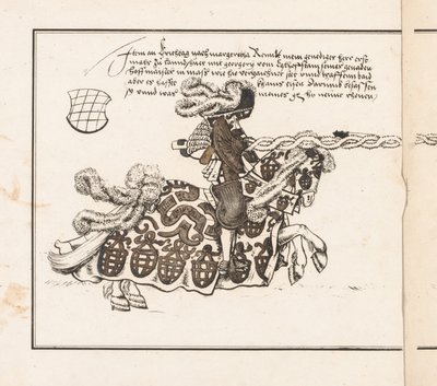 Book on Tournaments: Jouster Facing Right od Theobald Senefelder