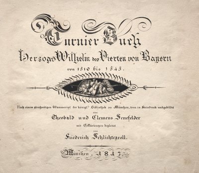 Kniha o turnajích: Titulní strana, 1817. od Theobald Senefelder