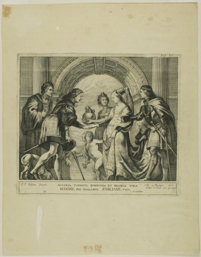 Sňatek Maxmiliána Rakouského s Marií Burgundskou od Theodoor van Thulden