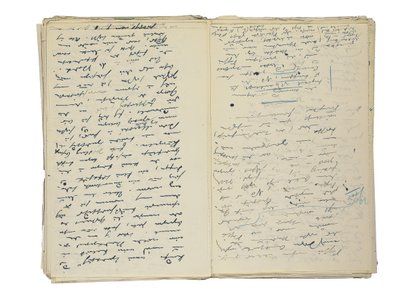 Návrhy autogramů rukopisů pro články o berlínském životě a společnosti spolu s fragmentem návrhu románu, kolem 1878-94 (pero a inkoust na papíře) od Theodor Fontane