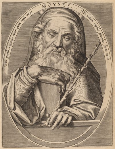 Mojžíš od Theodor Galle after Jan van der Straet
