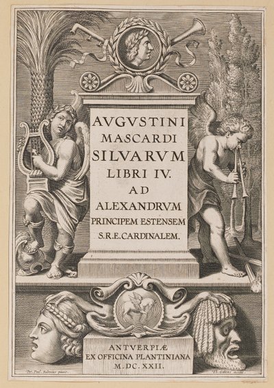 Titulní strana pro Agostino Mascardi, Silvarium Libri IV od Theodor Galle after Sir Peter Paul Rubens