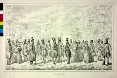 Teplické paměti. lázeňská sezóna 1833. list 4 od Theodor Hosemann