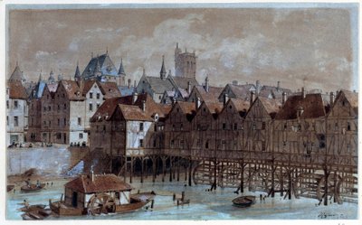 Pohled na most Meuniers od Theodor Josef Hubert Hoffbauer