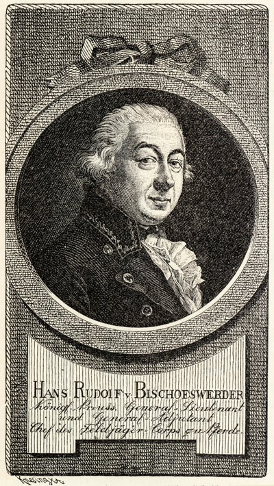 Johann Hans Rudolf von Bischoffwerder 1741-1803. od Theodor Knesing