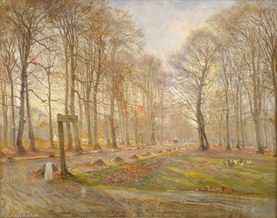 Pozdní podzimní den v Jægersborg Deer Park, severně od Kodaně od Theodor Philipsen