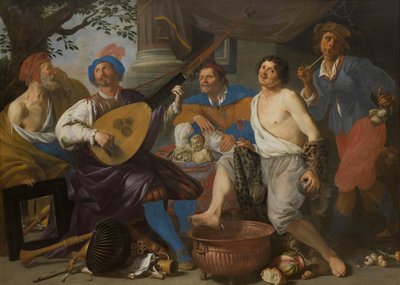 Alegorie pěti smyslů od Theodor Rombouts
