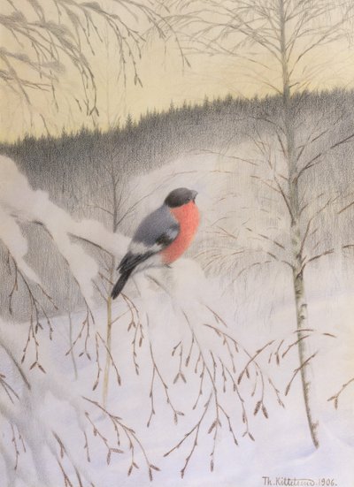 Hýl na Frosty Twig od Theodor Kittelsen