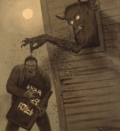 Pohádková kresba od Theodor Severin Kittelsen