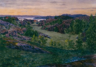Krajina ze Skåtøy od Theodor Severin Kittelsen