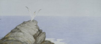 Mořský pták (akvarel na papíře) od Theodor Kittelsen