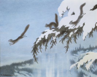 Veverka v letu od Theodor Kittelsen