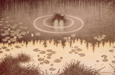 Vodní sprite (Nokken) od Theodor Severin Kittelsen