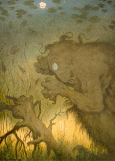 Lov vodních skřítků (Nocks) od Theodor Kittelsen