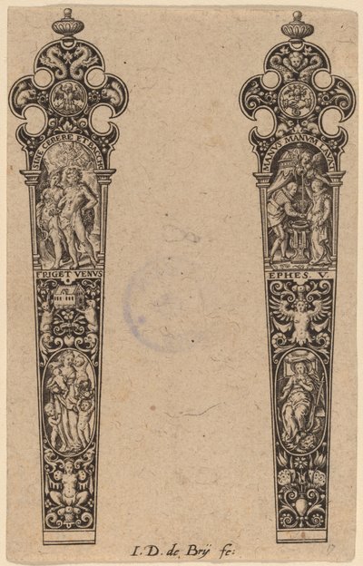 Ornament na rukojeť nože od Theodor de Bry