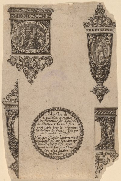 Ornament na rukojeť nože od Theodor de Bry