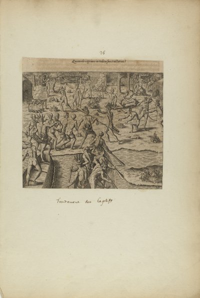 Quomodo Captivos in Reditu Suo Tractarint() (z knihy Americae, část třetí) od Theodor de Bry