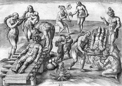 Timucuanští indiáni léčí nemocné od Theodor de Bry
